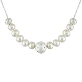 7-7.5mm Semi-Round Cultured Freshwater Silver CZ Roundels, 18