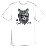 Cool Cat Person Pet Funny Adult T-shirt Tee Shirt