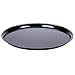 CheckMate Heavyweight Plastic Round Catering Tray with High Edge, 18-Inch Diameter, Black (25-Count)