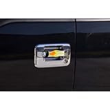 Lund 466201 Door Handle Components - 8-BALL STYLE DESIGNER CHROME TRIM DOOR HANDLES CENTER AND SURROUND