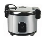 Rice Cooker/Warmer, Electric, 30 Cup Capacity, Cooks In 30 Minutes, Hinged Cover, Stainless Steel