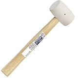 木柄ゴムハンマー1/2P 白 小