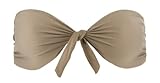L*Space Riviera Beverly Padded Bandeau Taupe Women's Size M
