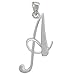 Classic Script Initial Pendant Sterling Silver 925 (Letters A-Z Available)