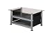 OSP Designs 32-Inch TV Stand with Silver Frame And Glass