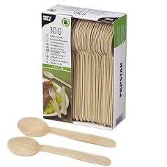 100 Einwegl�ffeln aus Holz 15,7 cm Einweg L�ffeln
