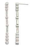 18k White Gold Geometry Drop Dangle Diamond Earrings (HI, I, 0.96 carat)