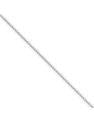 14k White 20in Gold .90mm Box Necklace Chain. Metal Wt- 2.41g