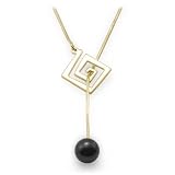 Tahitian Black Pearl Necklace in 14K Yellow Gold