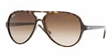 RAY BAN 4125, RB4125 CATS 5000 710/51 LIGHT HAVANA PLASTIC CRYSTAL BROWN GRADIENT LENS AVIATOR STYLE SUNGLASSES SHADES