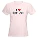 I Love Ski-Doo Women's Pink T-Shirt Humor Women's Light T-Shirt by CafePress