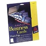 Avery 5881 Color laser perforated white 2x3-1/2 business cards, 8 cards/sheet, 160 cards/pk