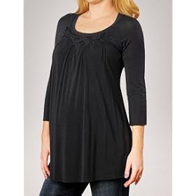 Buy A Pea in the Pod Collection: Bailey 44 Long Sleeve Scoop Neck Decorative Trim Maternity T... by Bailey 44