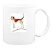 Mug with foxhound, american, tongue, dog