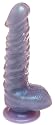 California Exotics Crystal Cote Dildo, Purple, 7 Inches