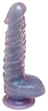 California Exotics Crystal Cote Dildo, Purple, 7 Inches