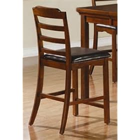 Jonas Brown Leather Ladderback Counter Height Stool by Coaster by Coaster