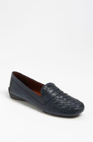 Robert Zur Women's 'Petra' Woven Plug Moccasin in Navy (8.5 M)