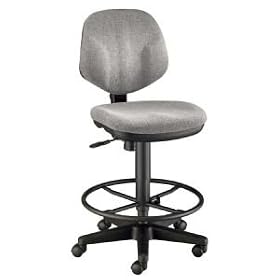 Alvin Comfort Classic Task Chair, Drafting Height, Medium Gray by Alvin