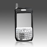 Palm Treo 700 premium black leather open face case,