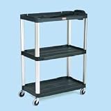 Media Cart 48, 3 Shelf, black