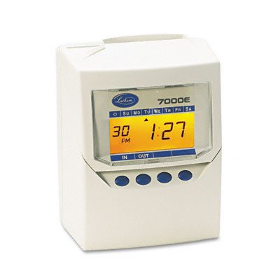 Lathem Time 7000E 7000E Automatic Totalizing Time Recorder, Gray