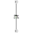 Crystal Gem Frog Industrial Barbell 34mm