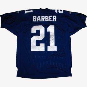 Tiki Barber Authentic Home Giants Jersey w/ 