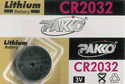 CR2032 Lithium Coin Cell Battery