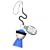 A di Alessi Mr Chin Cell Phone Charm, Blue (ASG88 AZ)