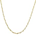 14K Yellow Gold Mini Pretzel Chain Necklace
