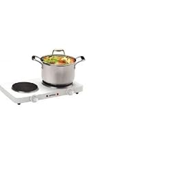 GOURMET - Plaques electriques GBSDHP001 - 2 Feux - Puissance 2500W - Emaill� Blanc