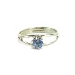 Rhinestone Adjustable Birthstone Fashion Ring for December, Blue Zircon
