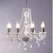1988 8WH - 8 Light Chrome & White Chandelier