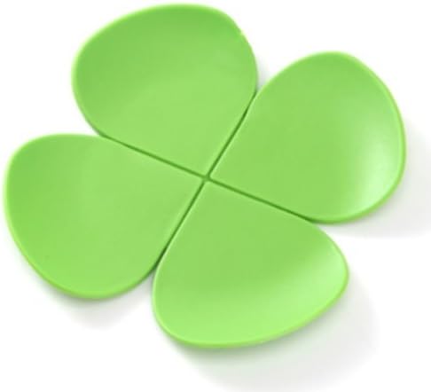 6-Pack Modern Home Decor Silicone flower Shape Coaster Cup Insulation Mat for Home dinning wedding party banquet designer favor (Green 6pk)