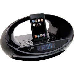 iLive iC638B Clock Radio with Docking Station for iPod (Black)