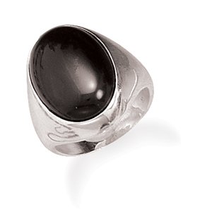 Oval Black Onyx Ring