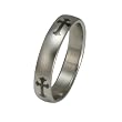 Stainless Steel Cross 4mm Band Ring - Women Stainless Steel Cross 4mm Band Ring - Women
