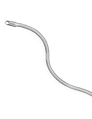 925 Sterling Silver 15.5 Inch 2.4mm Snake Chain (Clasp Sold Separately)