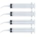 Watts - 4 Large Syringe Oral Irrigators with Tapered Deep Reach Tips for Crowns, Bridges, Oral Pockets and More