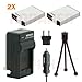 Kapaxen Two High Capacity (1200mAh) EN-EL12 Battery Packs & Charger Kit With Bonus Mini Tripod for Nikon Coolpix S9300 S9100 S8200 S8100 S8000 S6300 S6200 S6150 S6100 S6000 S1000pj S1100pj S1200pj AW100 S610 S610c S620 S630 S640 S70 S710 S800c P310 P300 Digital Cameras