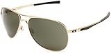 Oakley Men's Plaintiff OO4057-02 Aviator Sunglasses,Polished Gold Frame/Dark Grey Lens,One Size
