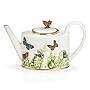 Wings Of Grace Porcelain Butterfly Teapot With Gold Trim For Fine Dining,Home Decor And Collectors