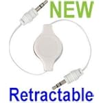 Retractable 3.5mm Aux Auxiliary Cord for iPod, Mp3 Players, Cell Phones, PDA's or any device with a standard 3.5 mm headphone jack ~ White ~ $0.01