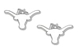 NCAA University of Texas Sterling Silver Solid Longhorn Post Earrings
