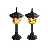from Safield Set of 2 Solar Power Tiffany Garden Lantern Path Lights