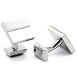 Rhodium Brass Cufflink with White Conch