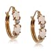Opal and Diamond Hoop Earrings in Solid Yellow Gold