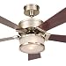 East Side Ceiling Fans Brushed Nickel Finish with Clear Sanded Glass