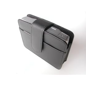 Premium 3.5" GPS Leather Case for Garmin Nuvi 200 205 250 255 260 270 300 310 350 360 370, Navigon 2100 5100 with SD card and Business Card Side Storage Pockets